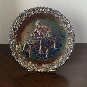 2/$15 Vintage Fenton 1970 Carnival Glass Collectors Plate “Jamestown”